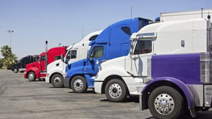 trucks parked in lot